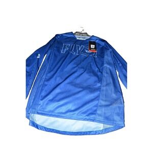 Fly Racing Jersey Mens XL Long Sleeve Motocross Kinetic  White Blue  Shirt